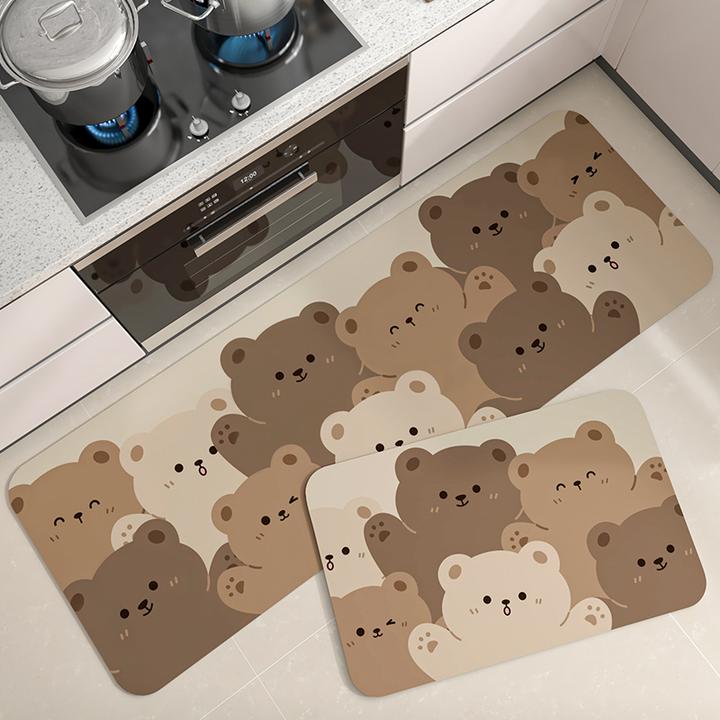 厨房地垫防滑防油可擦免洗硅藻泥吸水垫卡通2025新款专用防水地毯