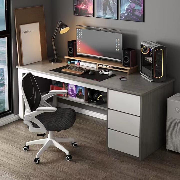 福思源电脑桌台式家用电竞桌简约现代卧室学生书桌带抽屉学习桌办