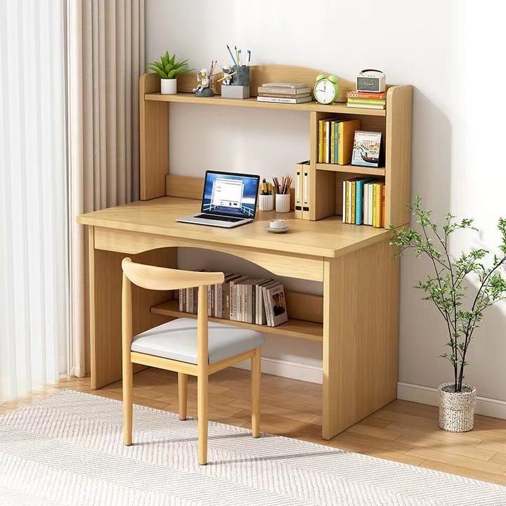 福思源电脑桌子书桌写字桌办公桌学生学习桌家用写字台书架一体桌