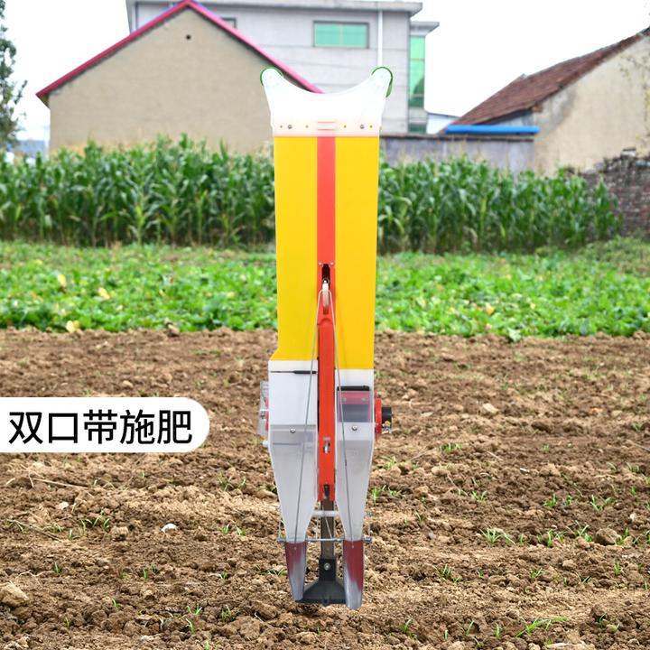 新款播种神器种玉米花生大豆种植点播器 施肥一体机手动点豆机器