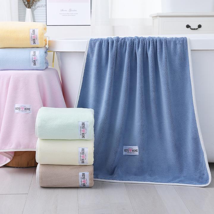 加厚加大浴巾高级家用成人珊瑚绒吸水不掉毛不褪色男士女洗澡毛巾