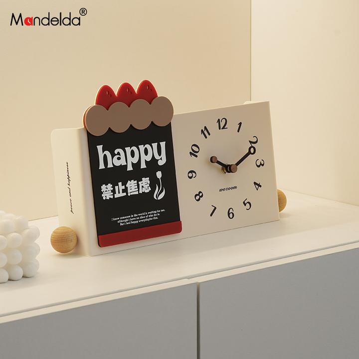 Mandelda客厅玄关高级感装饰摆件家居桌面饰品电视柜酒柜创意时钟