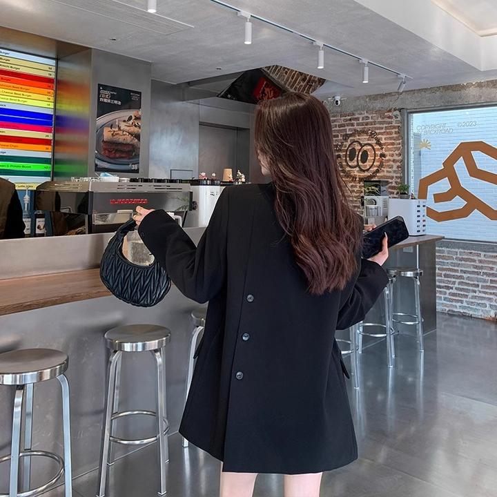 黑色西装外套女新款春职业装气质女神范高端高级感炸街小西服