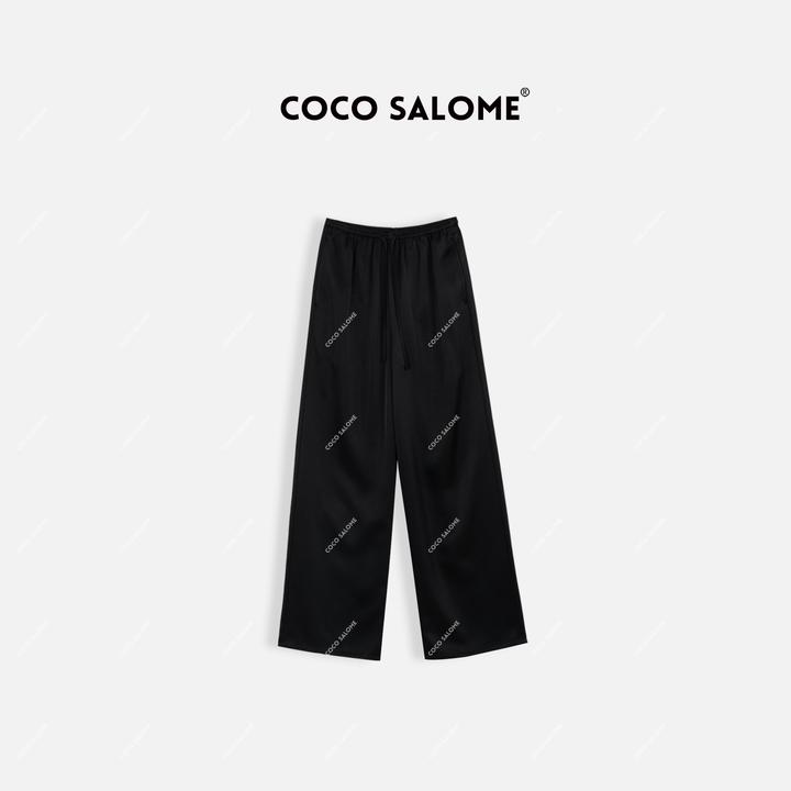 COCO SALOME⑿【极简阔腿裤】2024新款醋酸轻奢阔腿女长裤5817