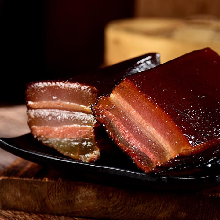 （伍氏佳肴）正宗农家柴火烟熏五花腊肉四川湖南特产美味腌制土猪肉
