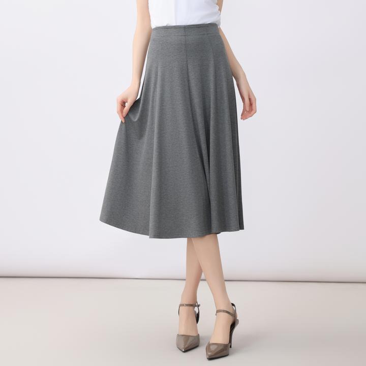 GIRDEAR/哥弟 新款夏季A字高腰显瘦百搭中长款垂感半身裙1200395