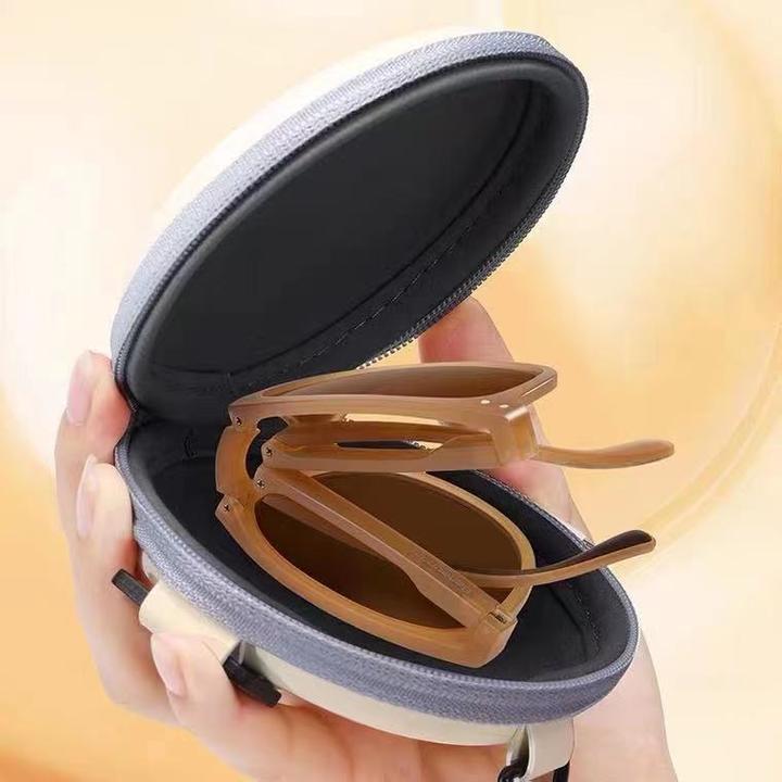 【福利包邮】新款弹簧腿折叠太阳镜女士防紫外线时尚爆款偏光墨镜