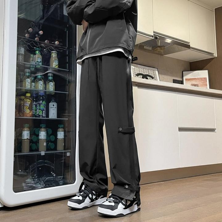 男秋季新款侧拉链机能冲锋裤软壳三防户外登山裤高街设计感工装裤