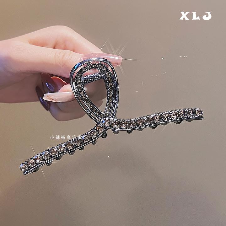 坠落夜空抓夹ins发夹网红爆款2025新款发饰鲨鱼夹轻奢雅丹头饰卡