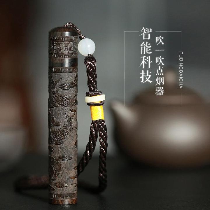 便携打火机充电USB吹即燃火创意防风个性火折子点烟器送长辈礼物
