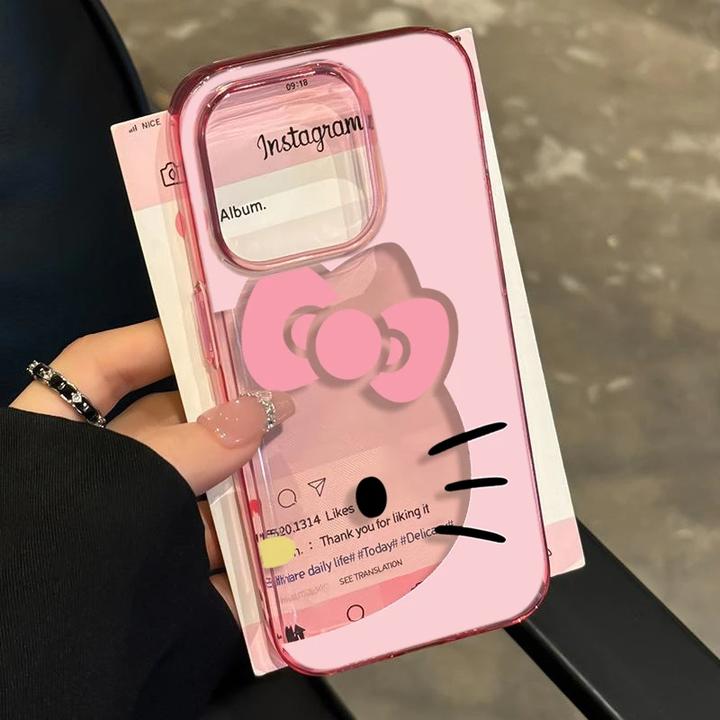 卡通KT猫适用iPhone16苹果14_15PROMAX软胶13手机壳12防摔11创意X