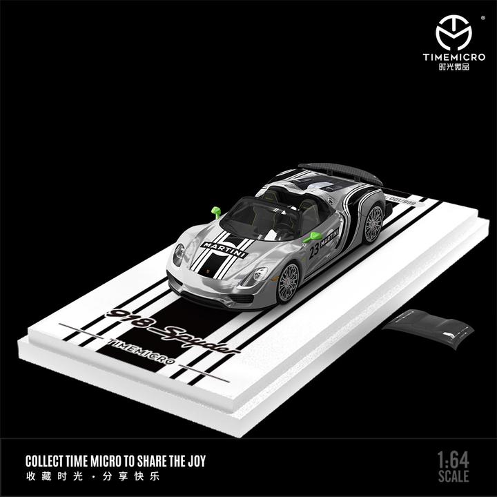时光TimeMicro1:64  保时捷918马天尼仿真合金汽车模型收藏礼品