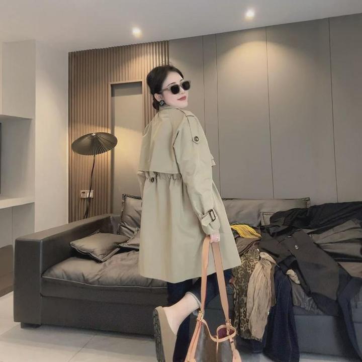 韩版风衣女新款爆款外套中长款小个子英伦风高级感春秋季大衣