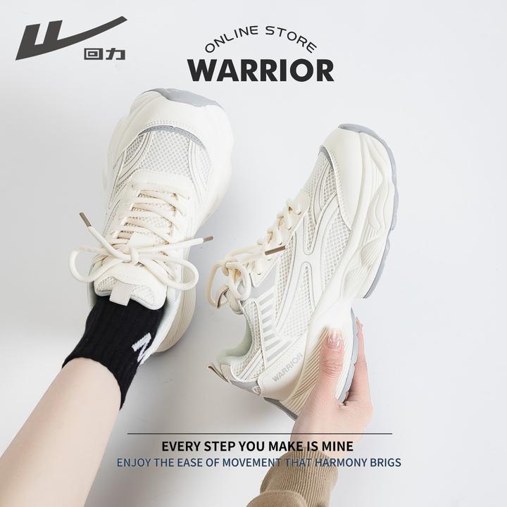 回力爆款显脚小厚底老爹鞋女白色百搭透气增高网面休闲运动鞋3010