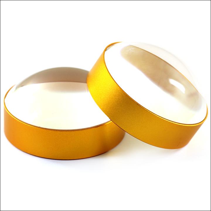 75MM镇纸放大镜玻璃球面放大镜文镇镜馒头镜阅读报纸图书地图10倍