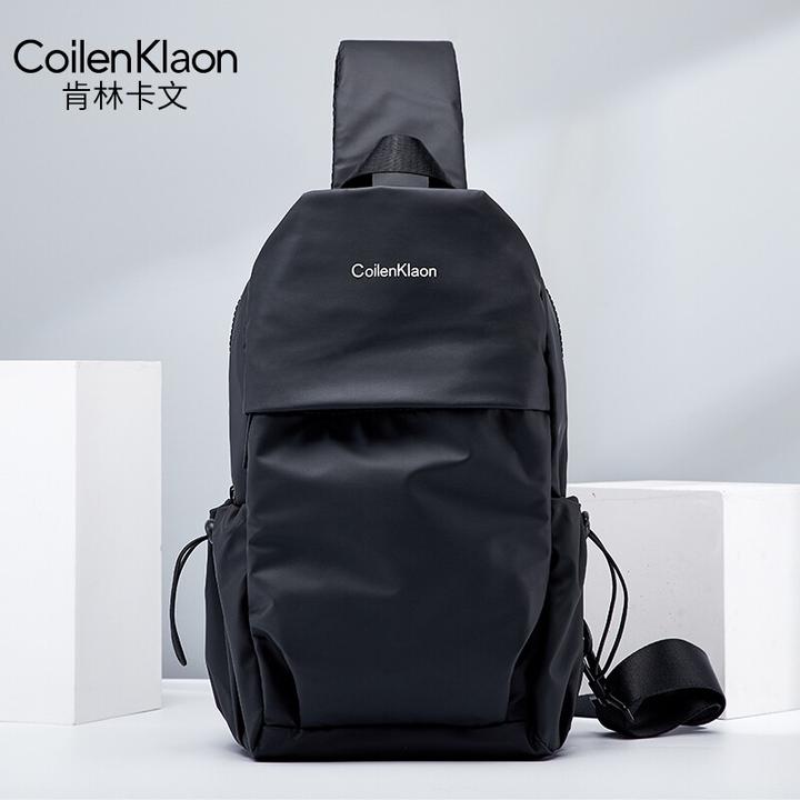 Coilenkaon品牌男士胸包时尚单肩包百搭斜挎包大容量手机潮男腰包