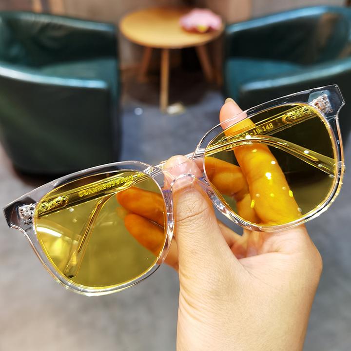 新款板材圆框大框百搭男女潮街拍防紫外线太阳墨镜眼镜框WY1013