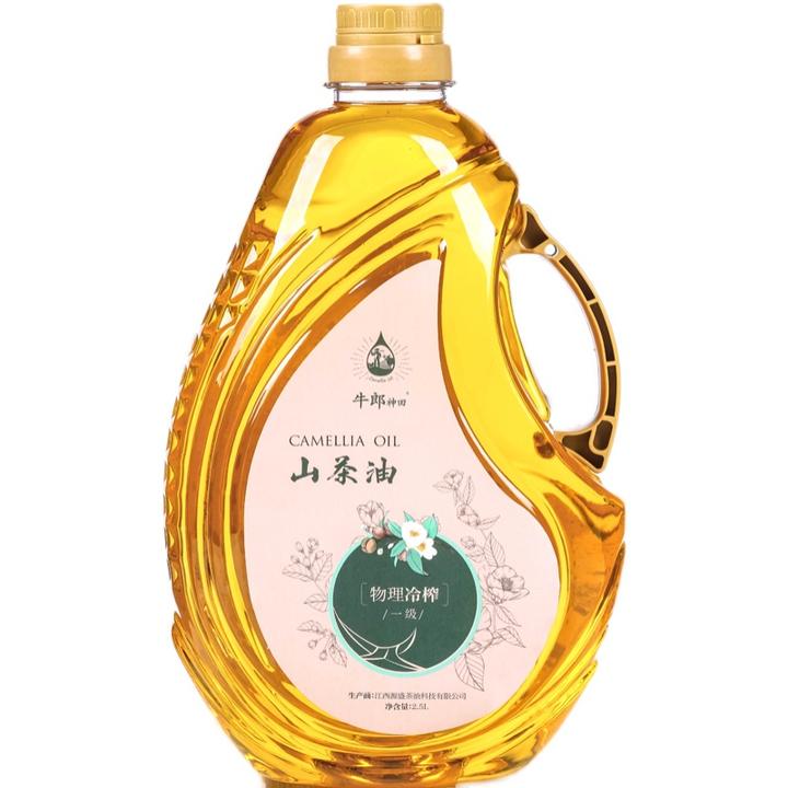 牛郎神田纯天然健康食用油 低温冷榨无添加山茶油 2.5L家庭装烹饪