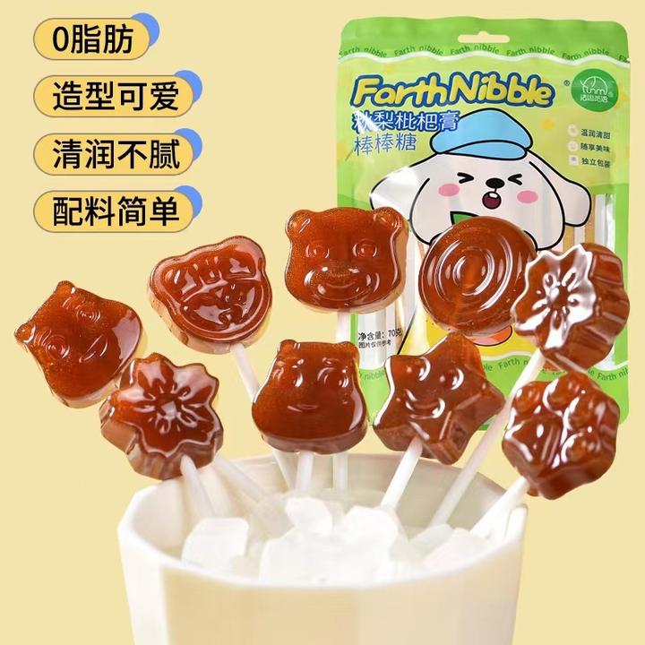 零添加秋梨枇杷膏棒棒糖无食品添加剂配料简单健康美味清甜零食