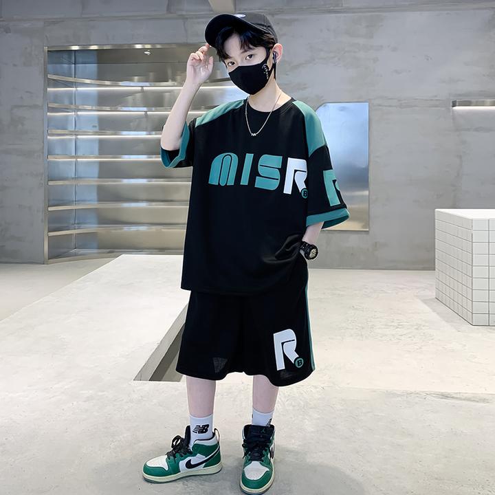 男童运动套装夏季2025新款儿童夏装帅气薄款中大童两件套男孩韩版