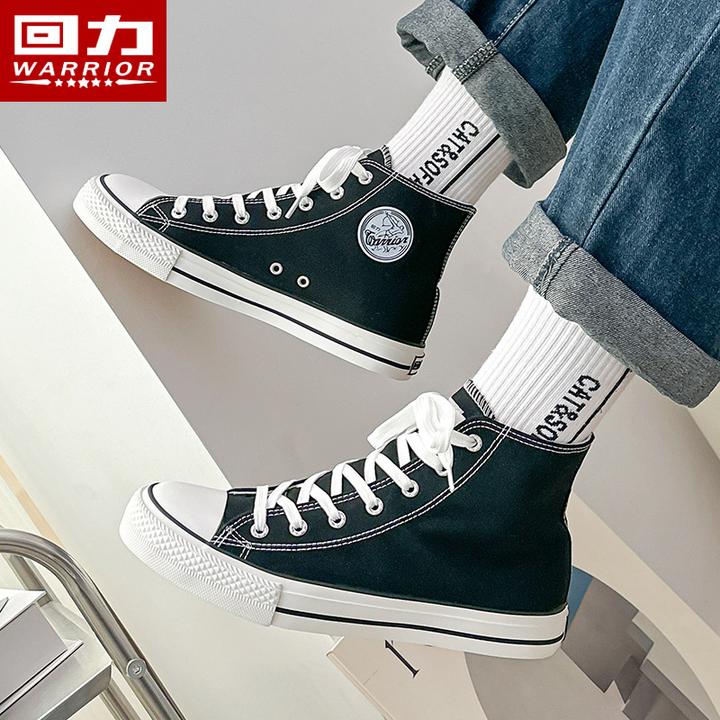 Warrior/回力帆布鞋夏季季中帮时尚经典高帮鞋韩版百搭潮鞋473
