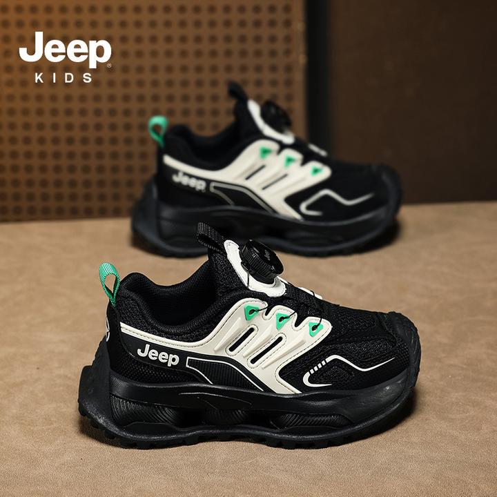 JEEP/吉普儿童运动鞋2024新款男童网面透气舒适防滑中女大童潮鞋