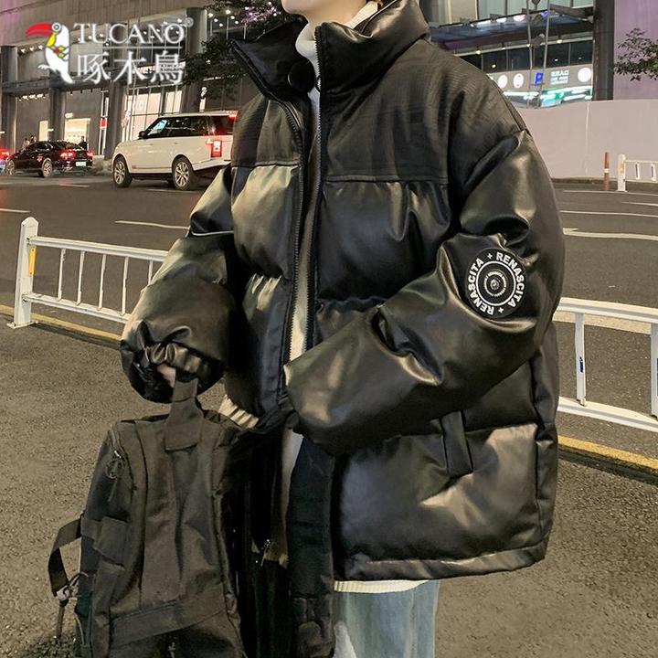 TUCANO/啄木鳥pu皮棉衣秋冬加厚保暖宽松棉服痞帅休闲面包服外套