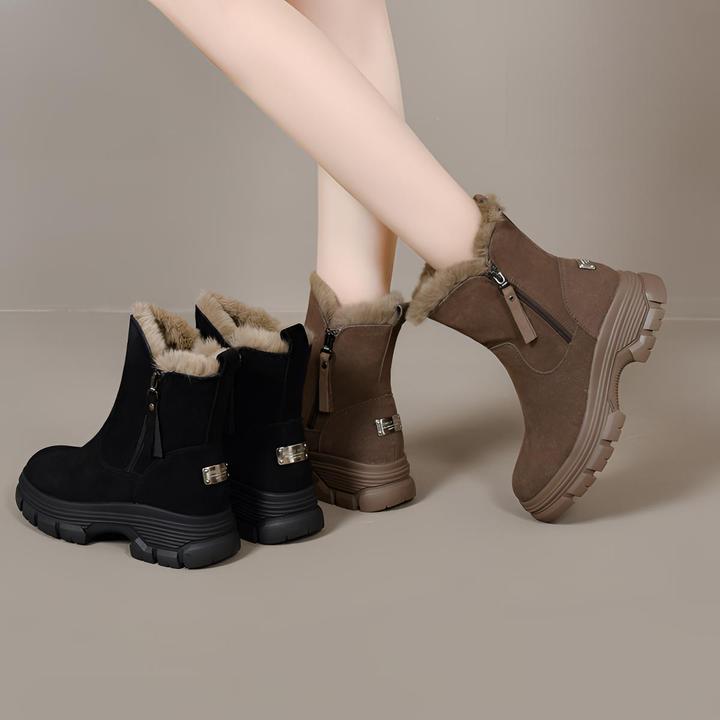 xizi/昔子679新款短靴加绒雪地靴保暖百搭大棉靴冬马丁靴冬季加厚