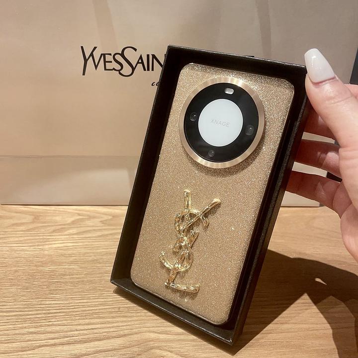 华为mate60pro手机壳ysl闪粉pura70pro高档时尚mate50pro奢华防摔