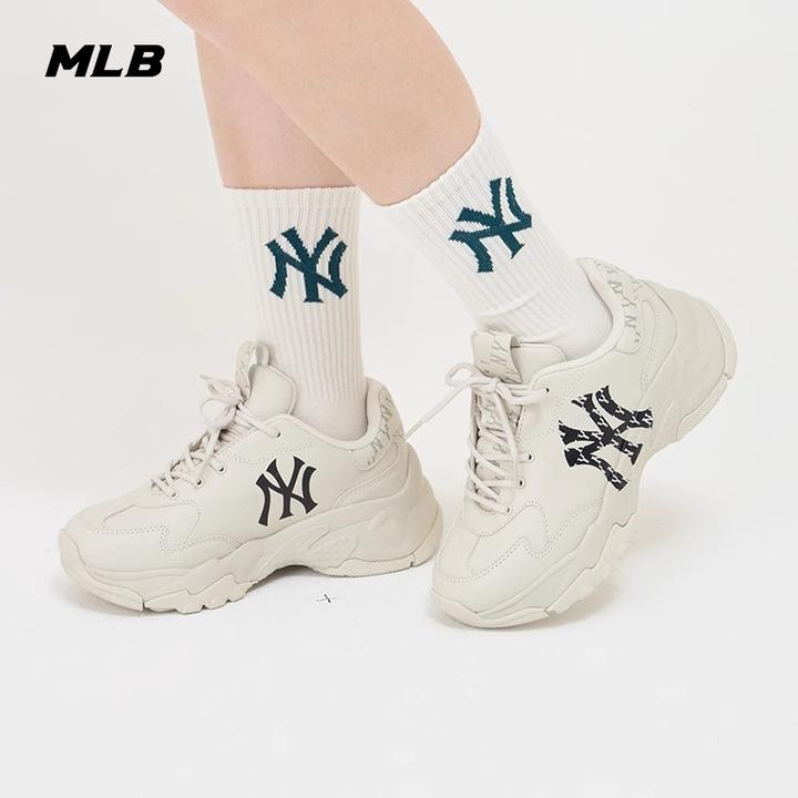 MLB雅丹风男女情侣厚底增高运动时尚百搭老花老爹鞋3ASHBMN3N（新）