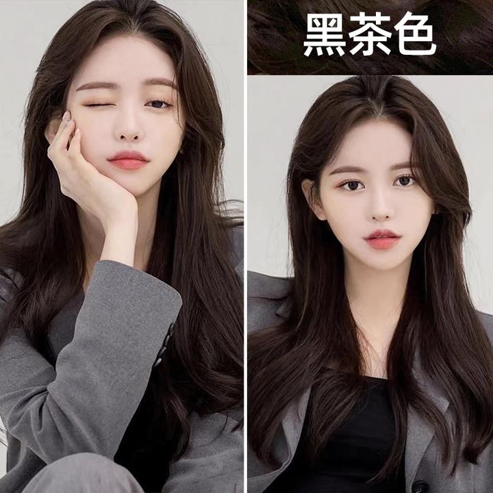 黑茶色染发剂膏潮发型宝哥2024流行色显白女栗棕色自己在家染头发