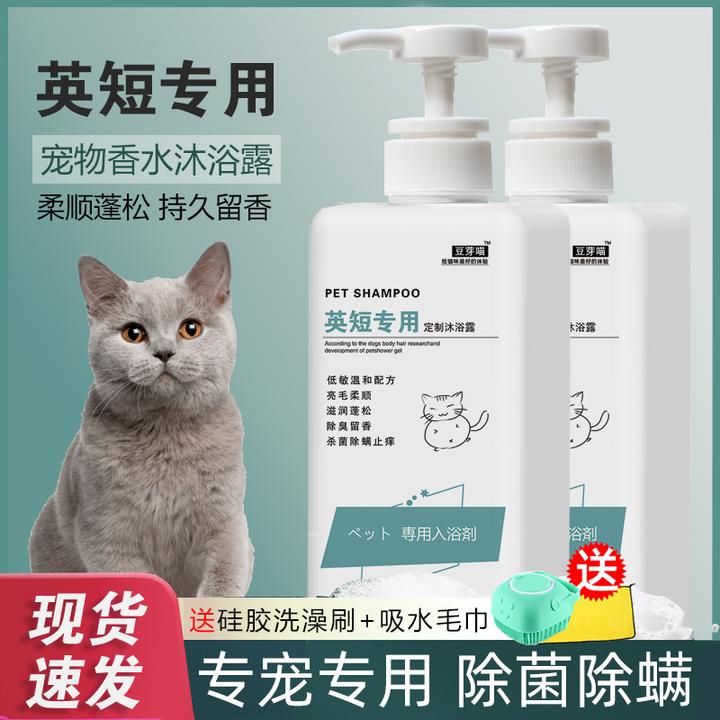 猫咪沐浴露英短专用杀菌除螨止痒宠物猫干净香波浴液去污清洁用品