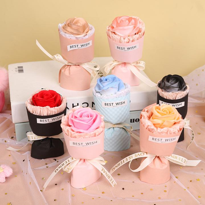 七夕生日礼物表告白情人礼物小花束节日迷你永生花摆件结婚伴手礼