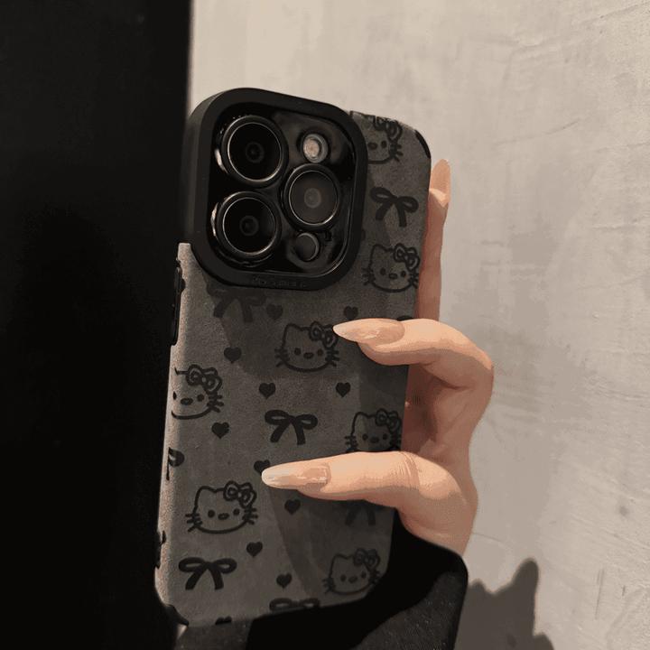 小众线条蝴蝶结适用苹果15promax手机壳个性iPhone14网红13高级12