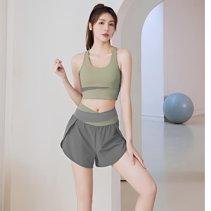 健身普拉提训练服瑜伽服内衣套装夏季运动内衣套装洋气内健身服女