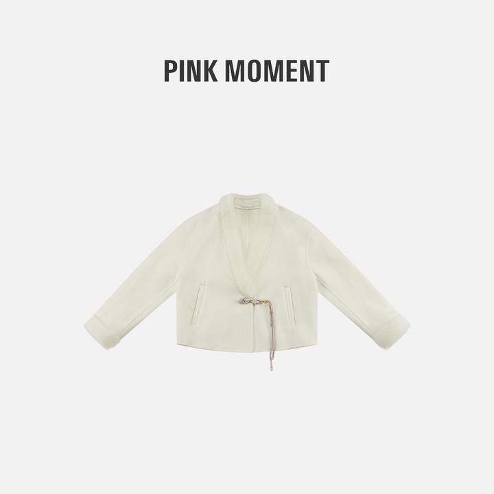 PM “落霜初雪”白色毛绒外套 NC1C0356