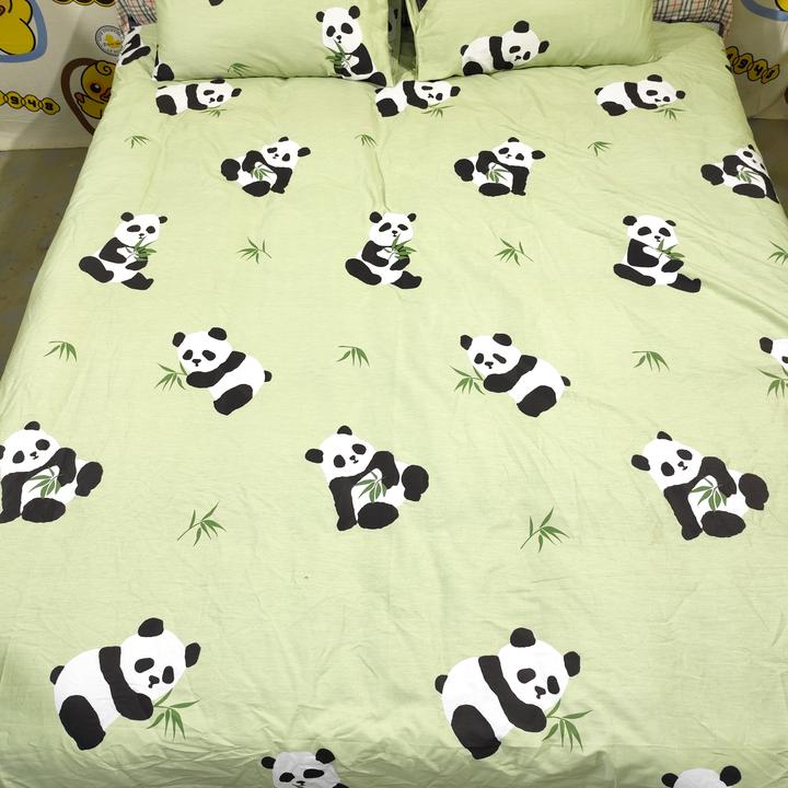 100%纯棉四件套被套可爱小清新学生宿舍单人双人保暖卡通加厚印花
