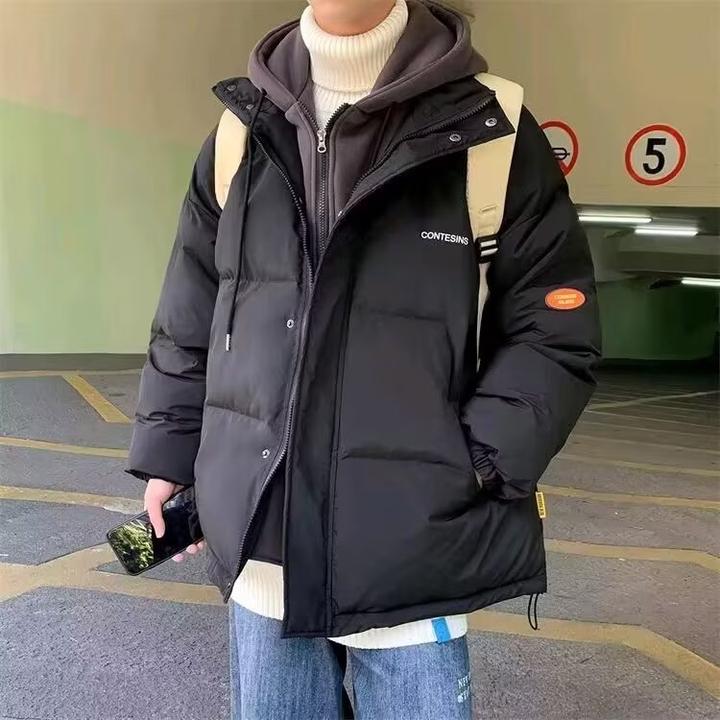 冬季新款男士棉服连帽加厚长款潮牌休闲外套