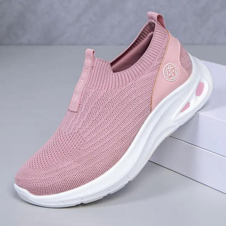 足力健安全老人鞋夏季闰月透气软底妈妈鞋防滑镂空一脚蹬健步鞋