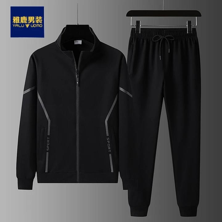 雅鹿男装春秋季新款男士卫衣运动裤休闲运动套装棉质舒适亲肤套装
