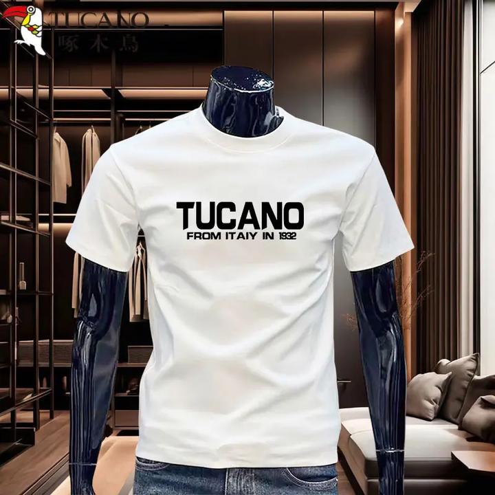 啄木鸟短袖男士夏季纯棉短袖圆领硅胶印花运动宽松短袖男t恤上衣