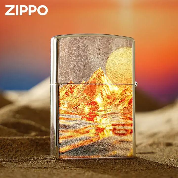 Zippo打火机浮光跃金日照金山彩印正品送男士七夕礼物DYH1X1