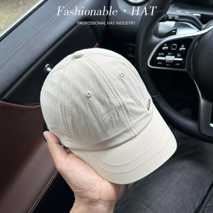 短帽檐鸭舌帽男女士春夏季新款网眼防晒遮阳帽薄款运动骑行棒球帽