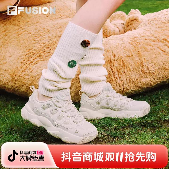熊爪鞋丨FILA FUSION斐乐潮牌男鞋2025新款老爹鞋情侣加绒运动鞋