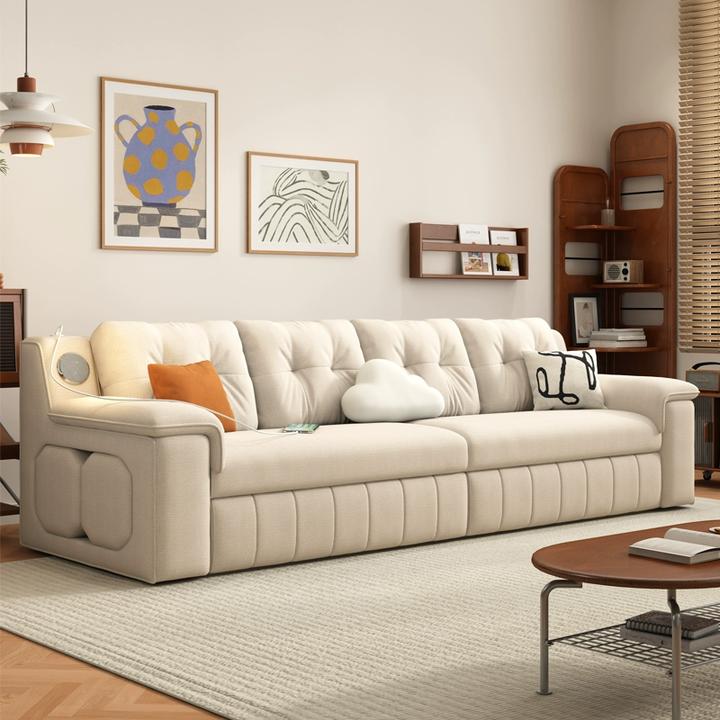 2024新款棉麻布艺多功能可折叠沙发床两用小户型客厅家用直排沙发