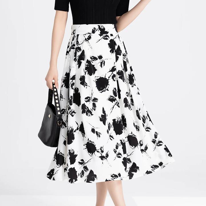 碎花雪纺裙夏季大码显瘦藏肉字裙子2025新款今年流行爆款半身裙
