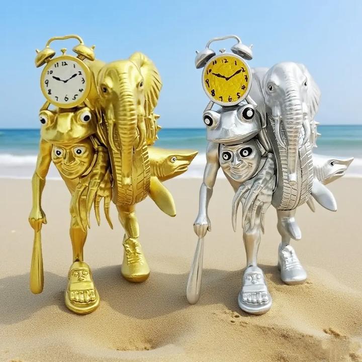 缝合怪外国AI山海经黄金版手办怪物融合版木棍人通通鲨鱼模型玩具