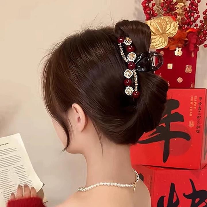 夹子复古鲨鱼夹2025新年氛围轻松掌握女款合抓夹美出感吉祥发饰日