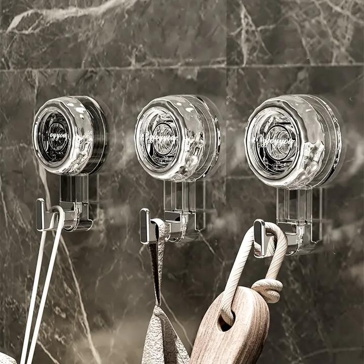 轻奢家用旋转吸盘挂钩强力真空吸盘式毛巾浴室厨房粘钩无痕