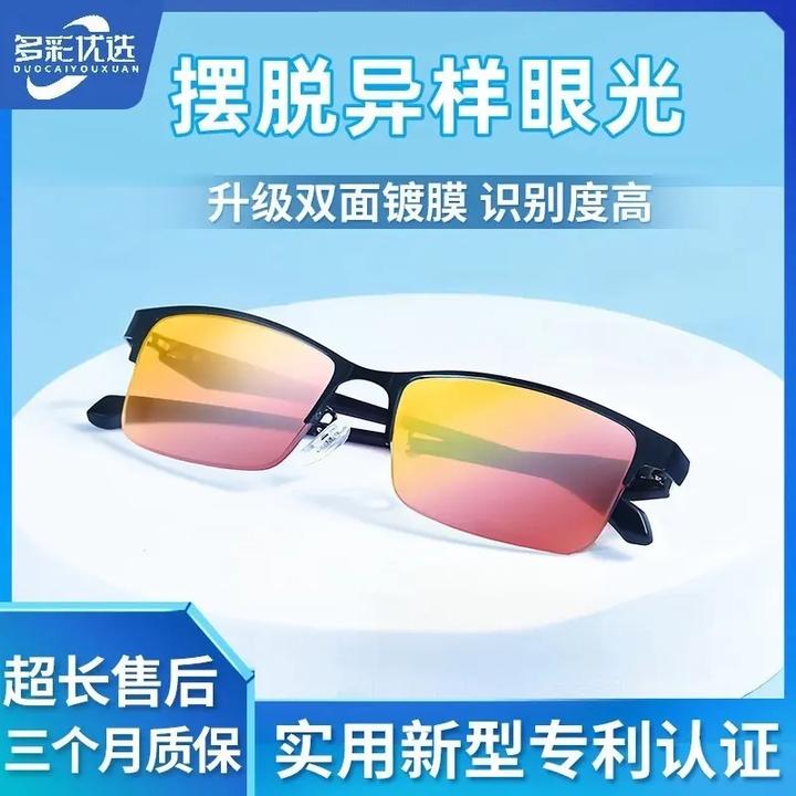 2025升级款超清高透色弱矫正眼镜 看图辨色通用色盲眼镜